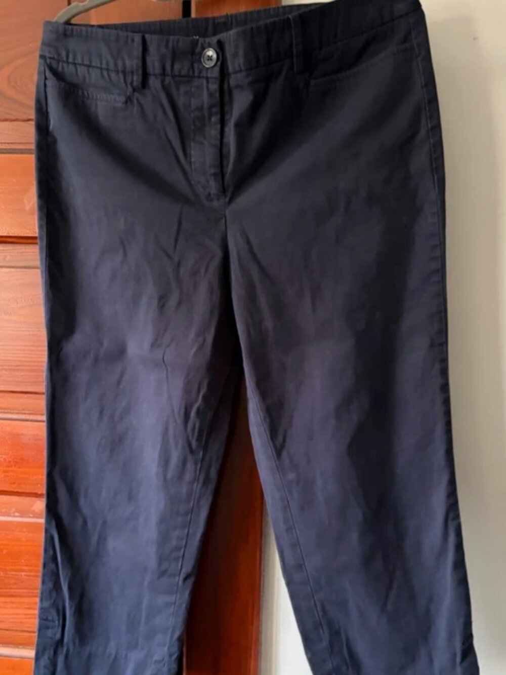 Talbots Navy Blue Skimmer Capri Pants Size 8